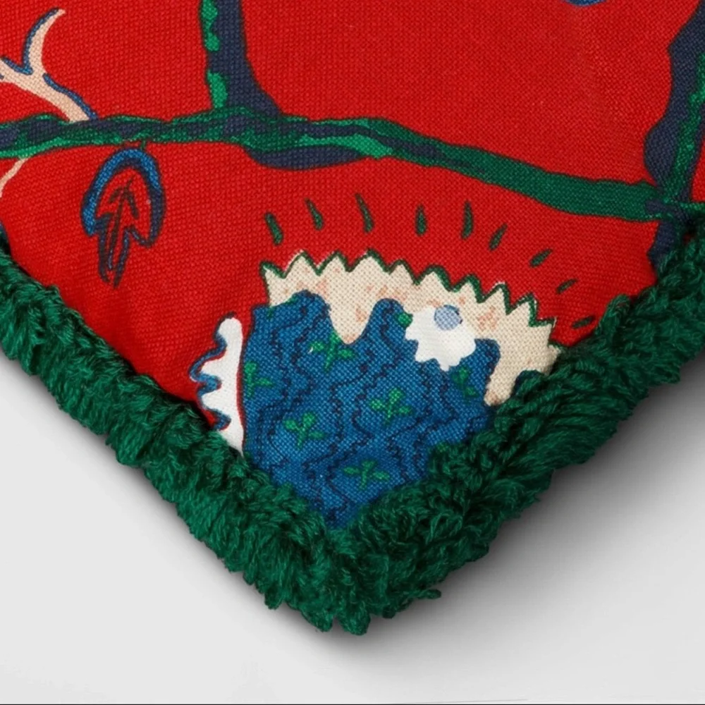 Square 18” Floral Throw Pillow from Threshold, Vibrant Colors, New!